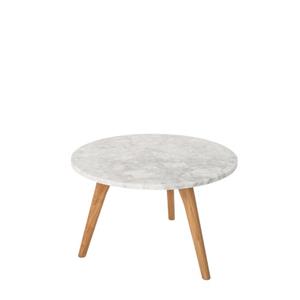 SIDE TABLE WHITE STONE L