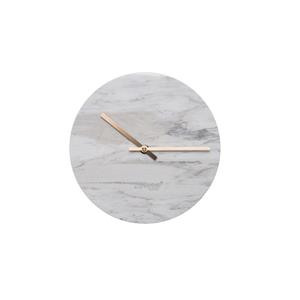 CLOCK MARBLE TIME WHITE
