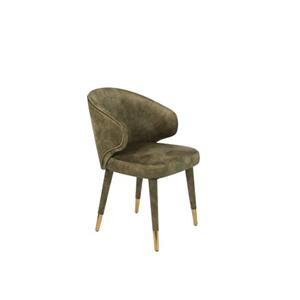 CHAIR LUNAR VELVET MOSS FR