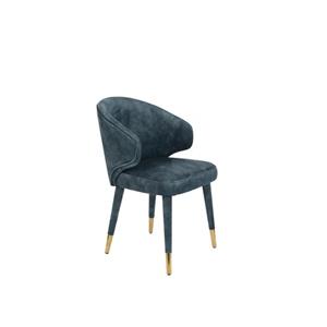 CHAIR LUNAR VELVET PETROL FR