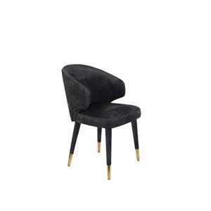 CHAIR LUNAR VELVET ANTHRACITE FR