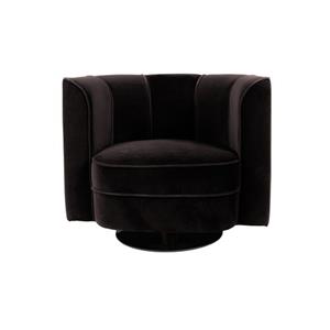 LOUNGE CHAIR FLOWER BLACK