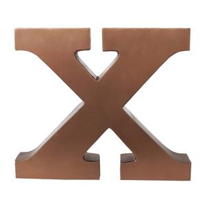ALFABET LETTER X COPPER
